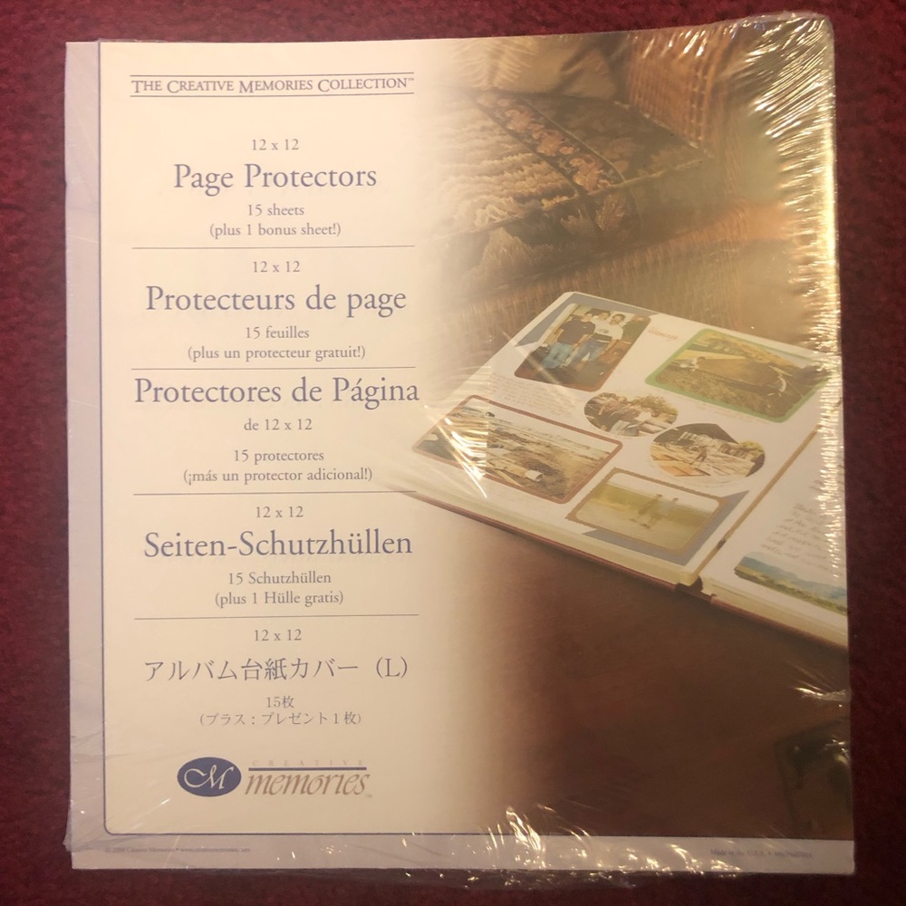12x12 Creative Memories Page Protectors